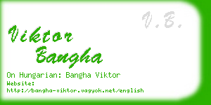 viktor bangha business card